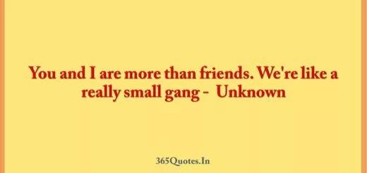 You and I are more than friends. Were like a really small gang 1 1