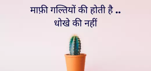 माफ़ी गल्तियों की होती है .. धोखे की नहीं